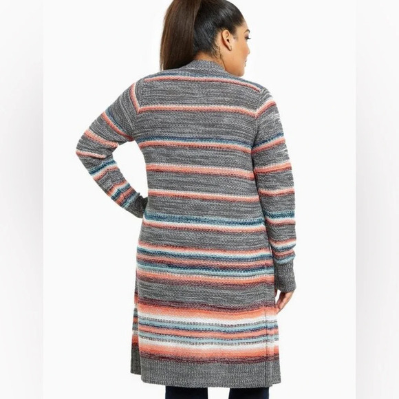 Torrid Striped Duster Cardigan Size 14-16 - Picture 2 of 9
